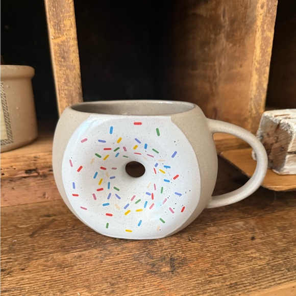 Urban Outfitters Home Donut Shaped Ceramic Mug with Sprinkles - Picture 9 of 11